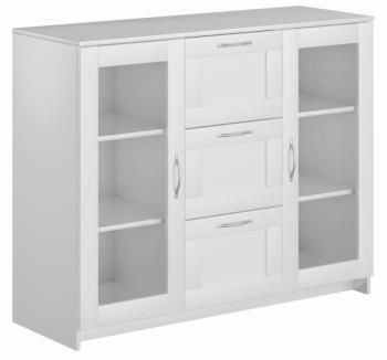 Тумба Гуд Лакк Сириус 117х95 (2 двери со стеклом и 3 ящика)