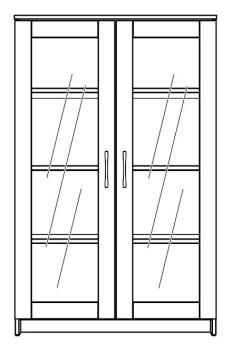 Тумба Гуд Лакк Сириус 78х123 (2 двери со стеклом)