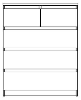 Комод Гуд Лакк Мальта 80х99 (3+2 ящика)