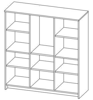 Тумба Гуд Лакк Сириус 117х123 (3 двери и 1 ящик)