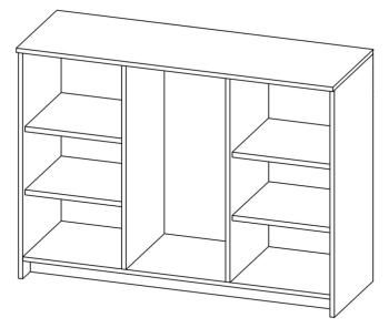 Тумба Гуд Лакк Сириус 117х95 (2 двери и 3 ящика)