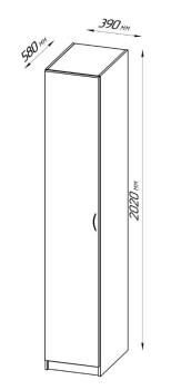 Шкаф Гуд Лакк Пегас (1 дверь)