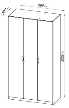 Шкаф Гуд Лакк Пегас (3 двери)