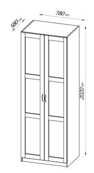 Шкаф Гуд Лакк Пегас (2 двери сборные)