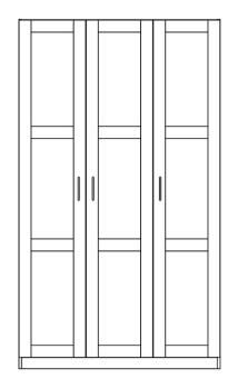 Шкаф Гуд Лакк Пегас (3 двери сборные)