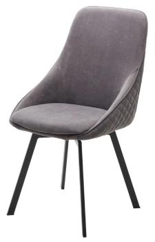 B28 Темно-серый, велюр / черный каркас