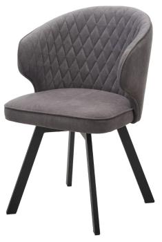 B28 Темно-серый, велюр / черный каркас