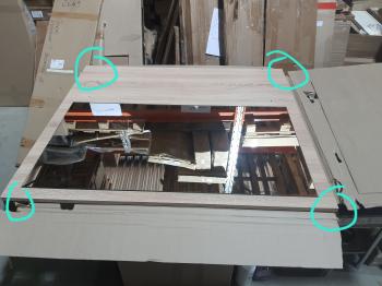 Настенное зеркало ПЗ-4 Дуб сонома/Белый (У)