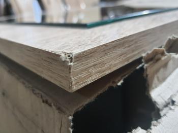 Настенное зеркало ПЗ-4 Дуб сонома/Белый (У)