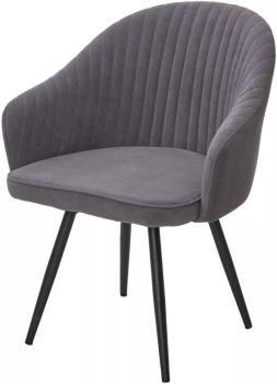 B28 Темно-серый, велюр / черный каркас
