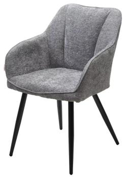 3018-17 серый, шенилл / черный каркас