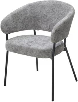 3018-17 серый, шенилл / черный каркас