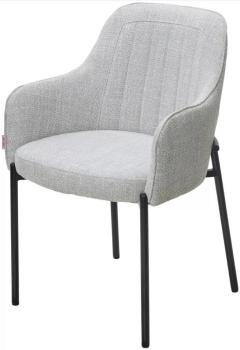 Daly-11 светло-серый, ткань / черный каркас