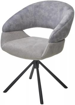 7525-180 Серый, велюр/ ENJOY-451 Серый, ткань/ Черный