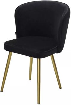 ZIZI 521 Черный, велюр / Золотой каркас