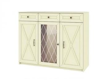 Комод широкий Атлант Бэль со стеклом