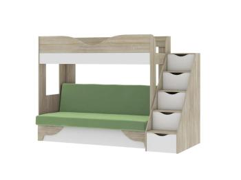 Дуб сонома / Аляска / Велюр Зеленый