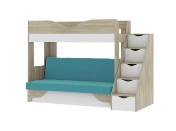 Дуб сонома /Аляска / Велюр Морская Волна