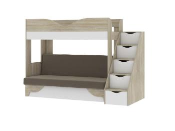 Дуб сонома / Аляска / Велюр Коричневый