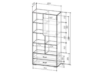 Шкаф открытый Атлант Дастин