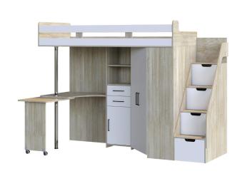 Дуб сонома / белый