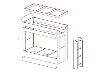Кровать-чердак Атлант Карамель 75