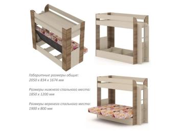 Кровать-чердак Атлант Карамель 75