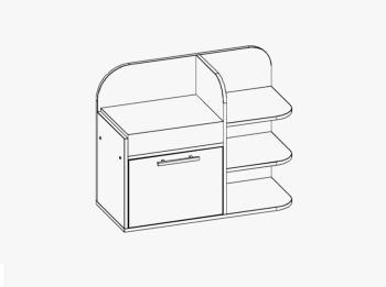 Тумба для обуви Атлант Ивушка 6 с мягким сидением