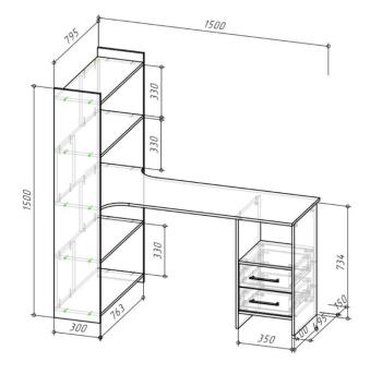 Письменный стол Атлант Бруно для школьника