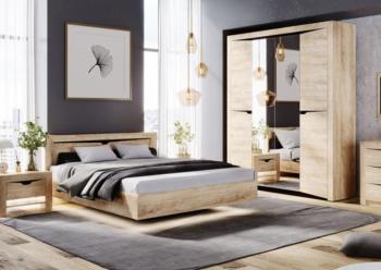 Двуспальная кровать Woodville Магантия 160х200 с ПМ парящая