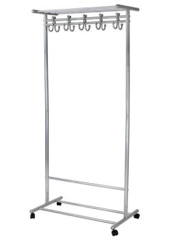 Вешалка напольная на колесах Мебелик М 9 с крючками