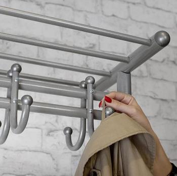 Вешалка напольная на колесах Мебелик М 9 с крючками