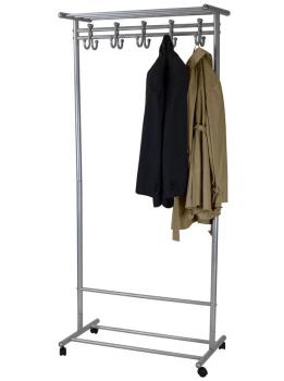 Вешалка напольная на колесах Мебелик М 9 с крючками