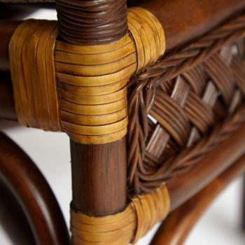 Комплект террасный TetChair ANDREA (стол кофейный со стеклом + 2 кресла + подушки)