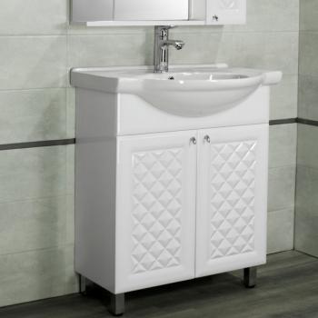 Тумба Style Line Канна 75 с раковиной Байкал-75, Люкс + Умывальник Байкал 75