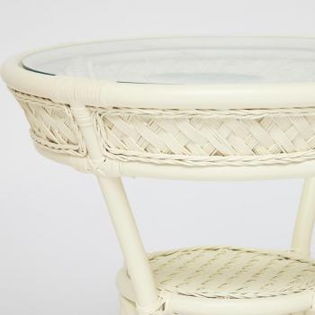 Комплект террасный TetChair ANDREA (стол кофейный со стеклом + 2 кресла + подушки)