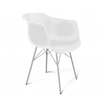 белый/хром лак