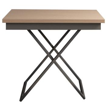 Стол-трансформер Левмар Apollo D31/S59 выбеленный дуб/серебро