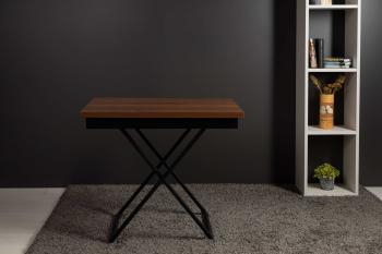 Стол-трансформер Левмар Apollo D44/S53 миланский орех/черные опоры