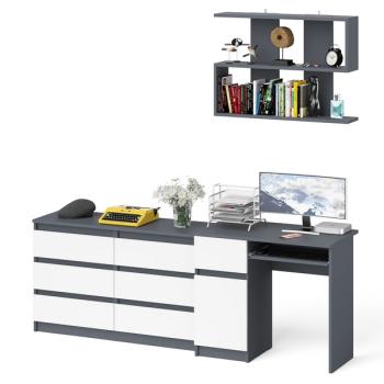 Графит/белый