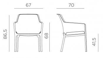 Кресло пластиковое ReeHouse Net