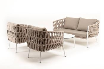 Лаунж-зона 4-местная плетеная из роупа (веревки) 4sis Диего