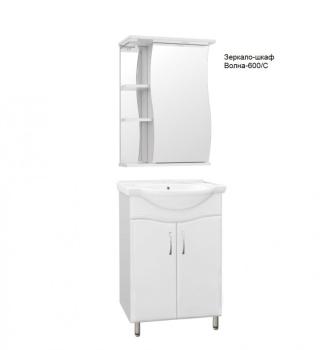 Тумба Style Line 9 под умывальник Байкал 60, Волна + Умывальник Байкал 60