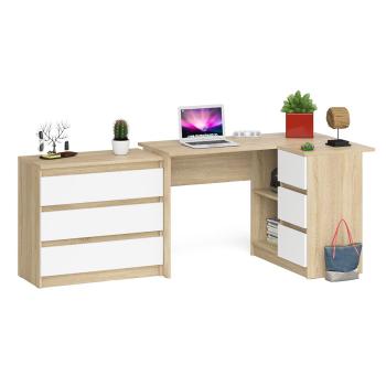 Дуб Сонома/Белый