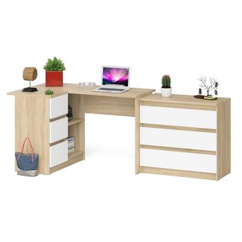 Дуб Сонома/Белый