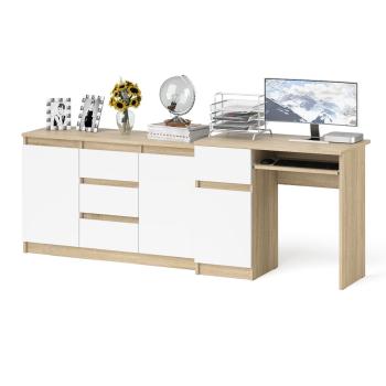 Дуб Сонома/Белый