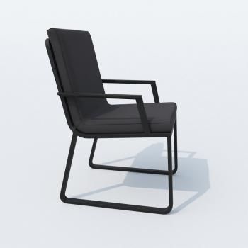 Обеденная группа Ideal Patio TELLA ALBA - стол тик 180/каркас карбон