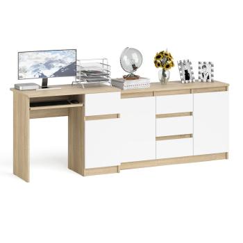 Дуб Сонома/Белый