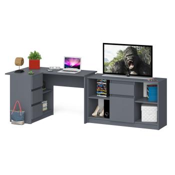 Стол компьютерный СВК Мори МС-16 левый + Тумба МТВ1204.1