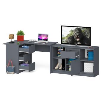 Стол компьютерный СВК Мори МС-16 левый + Тумба МТВ1204.1